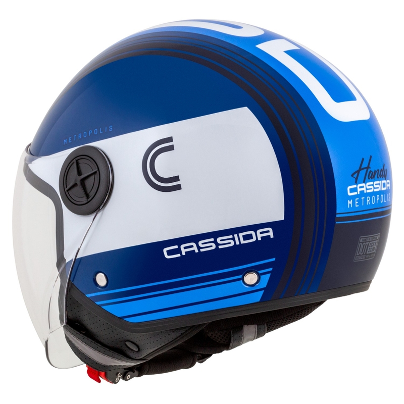 Cască de motocicletă Cassida Handy Metropolis Albastru și Alb deschis pentru motociclete