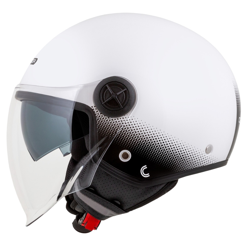 Cassida Handy Plus cască de motociclist deschisă alb-negru