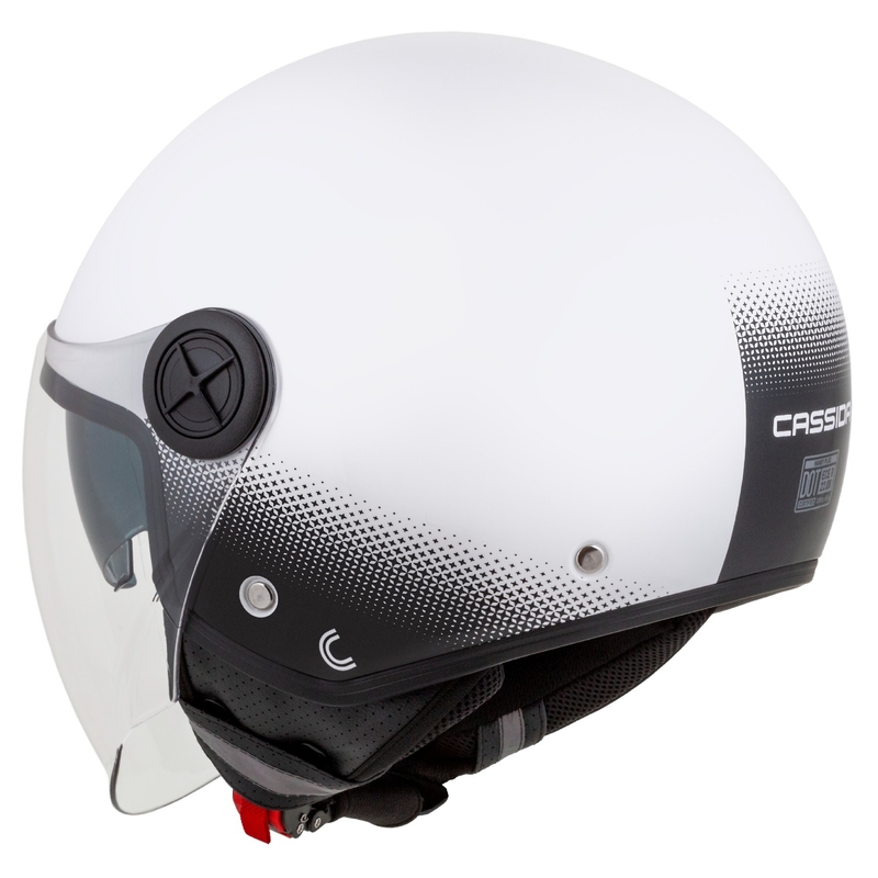 Cassida Handy Plus cască de motociclist deschisă alb-negru