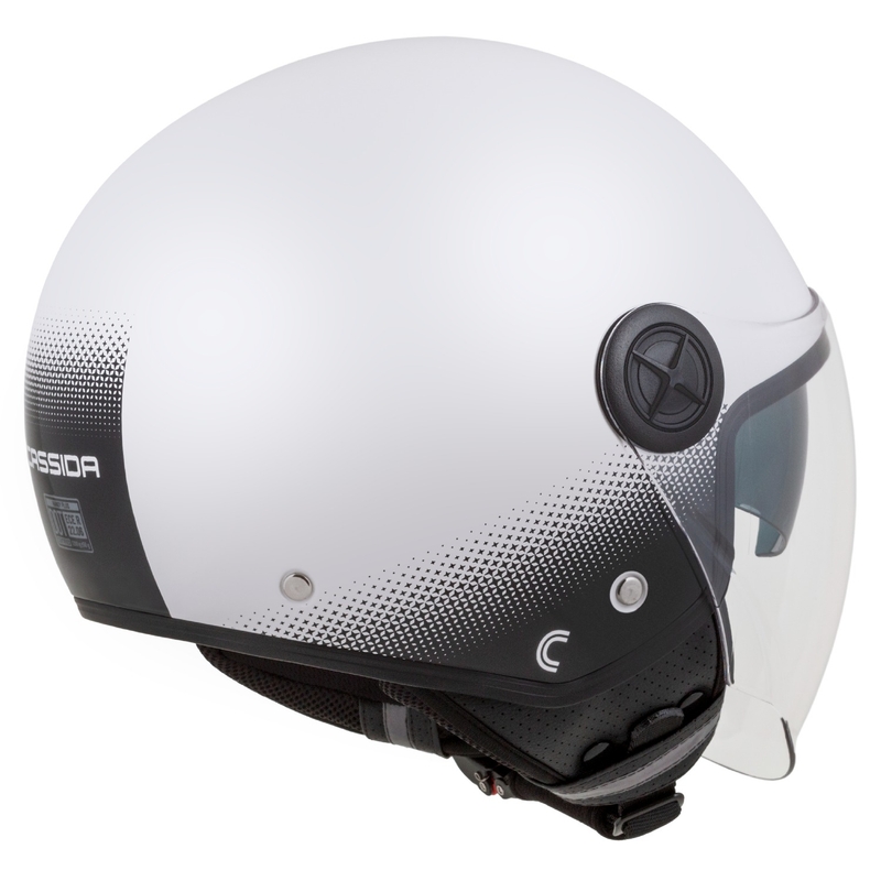 Cassida Handy Plus cască de motociclist deschisă alb-negru