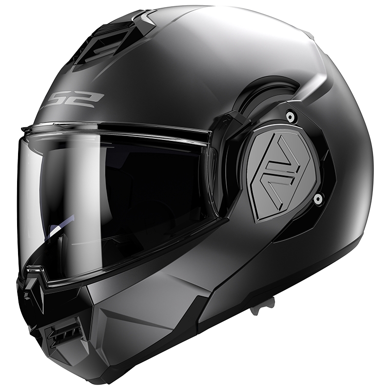 Cască de motociclist LS2 FF906 Advant Advant Solid titanium matt flip-up pentru motociclete