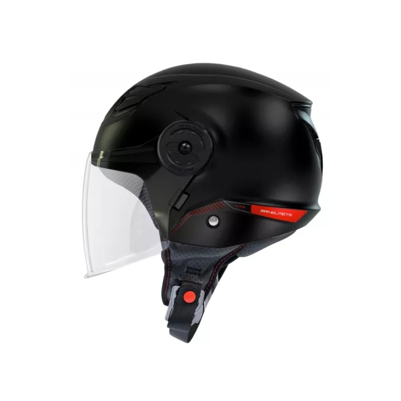 Cască de motocicletă MT Lite Solid Black Open pentru copii