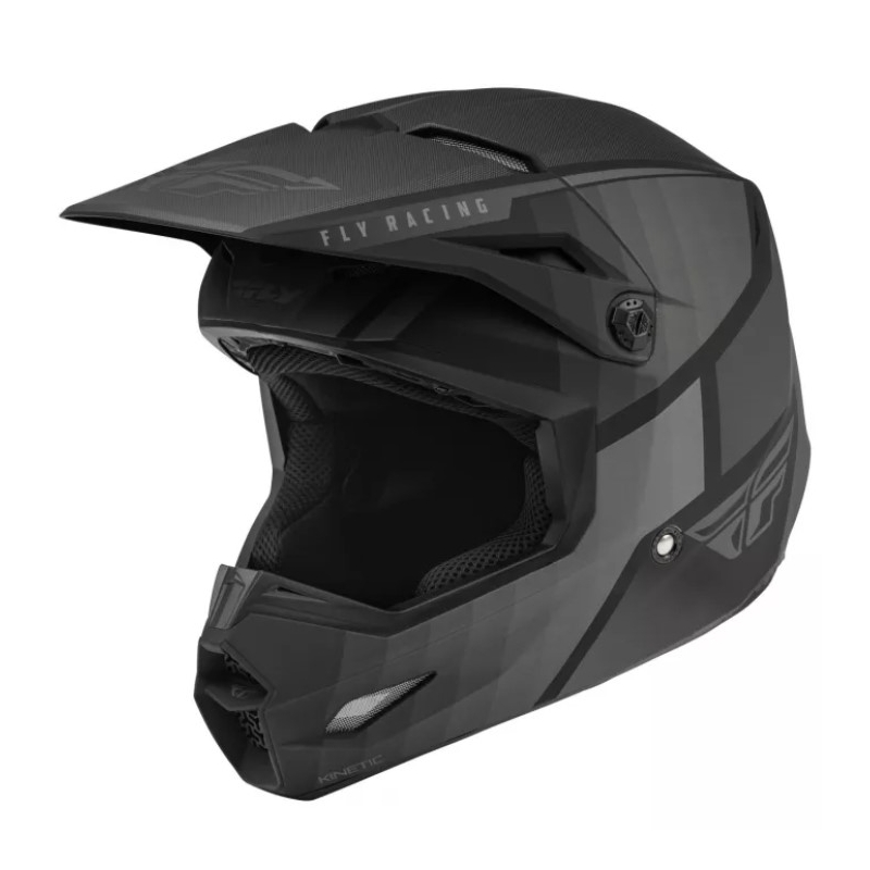 Cască de motocros FLY Racing Kinetic Drift negru-gri