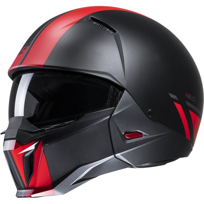 Casca deschisa HJC i20 Batol MC1SF rosu-negru lichidare