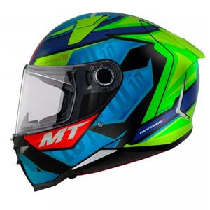 MT Revenge 2 S Moreira A7 cască de motocicletă integrală albastru-verde
