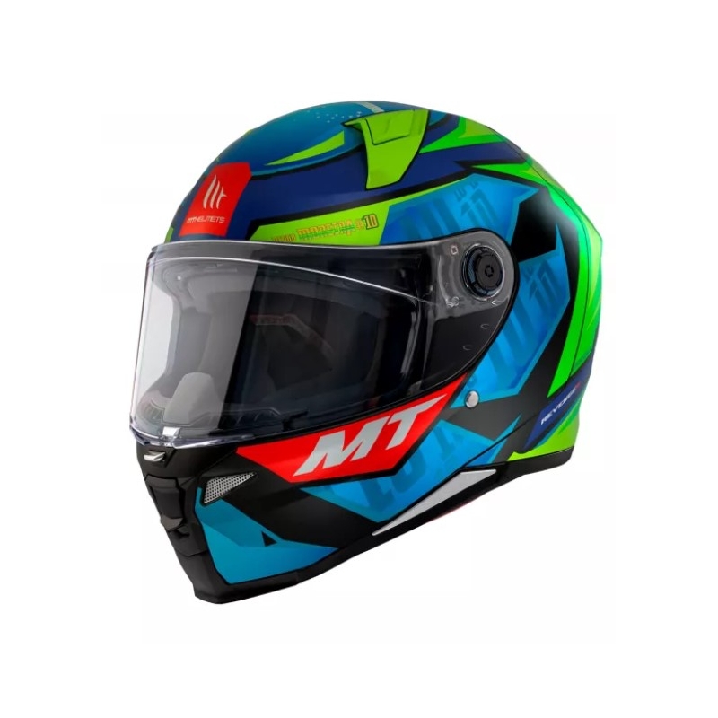 MT Revenge 2 S Moreira A7 cască de motocicletă integrală albastru-verde