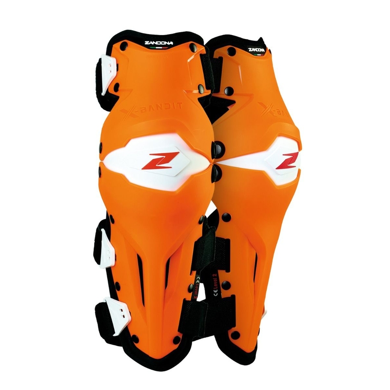 Genunchiere Zandona X-Bandit alb-portocaliu