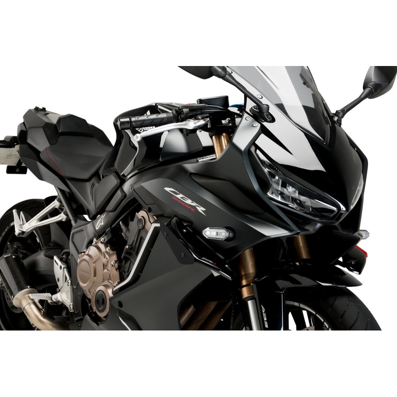 Side spoilers PUIG DOWNFORCE Negru pentru HONDA CBR 650 R 2021-2023