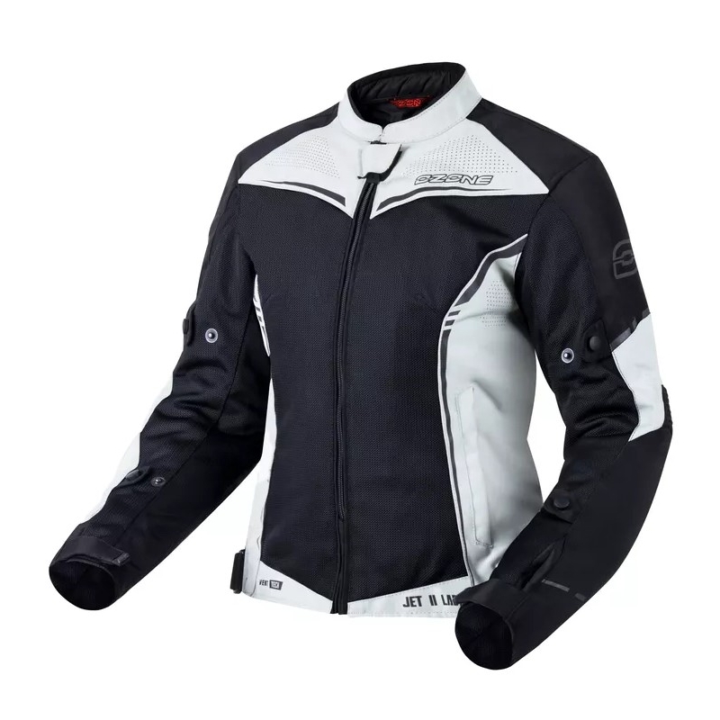 Geaca de motociclete Ozone Jet II pentru femei, gri și negru lichidare