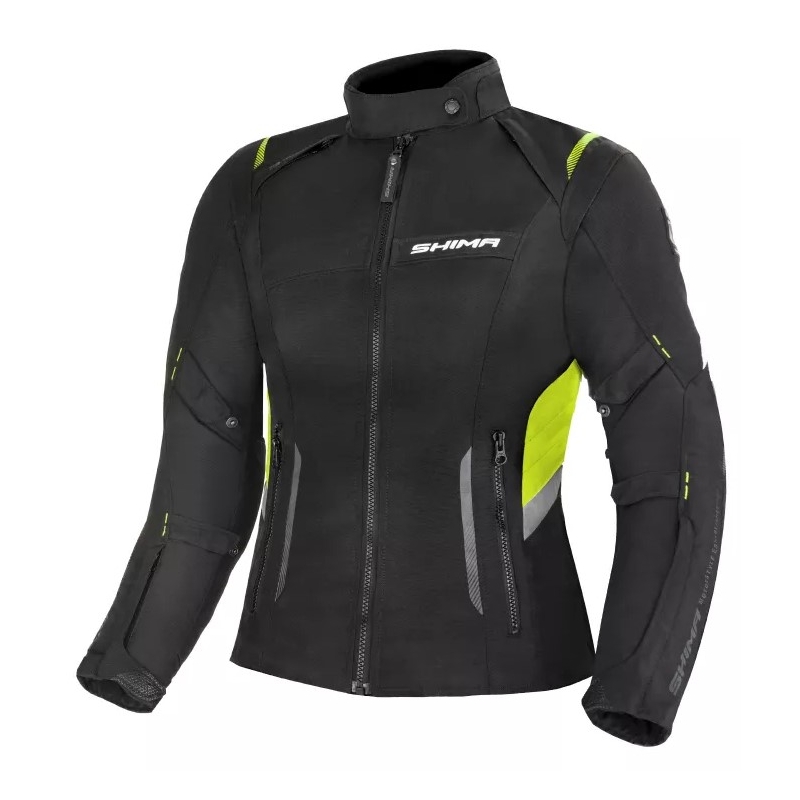 Jachetă de motocicletă Shima Rush negru-galben-fluo pentru femei lichidare