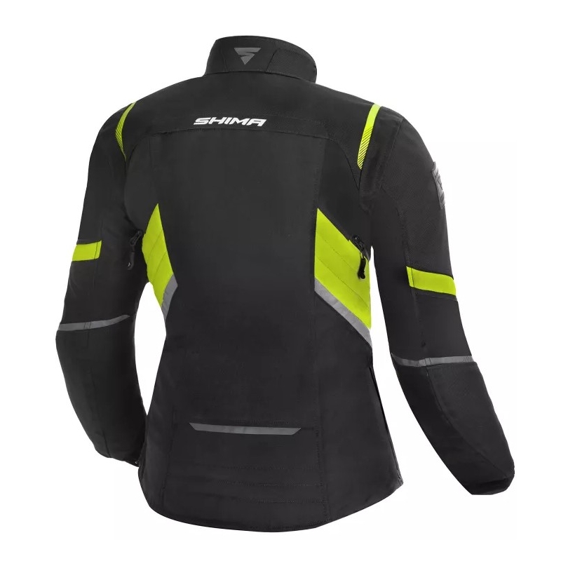 Jachetă de motocicletă Shima Rush negru-galben-fluo pentru femei lichidare