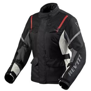 Jachetă de motocicletă Revit Horizon 3 H2O negru și roșu pentru femei