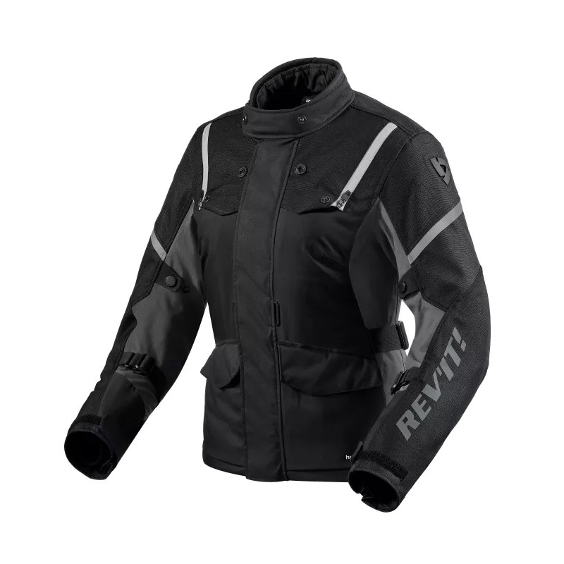 Jachetă de motocicletă Revit Horizon 3 H2O negru și alb pentru femei