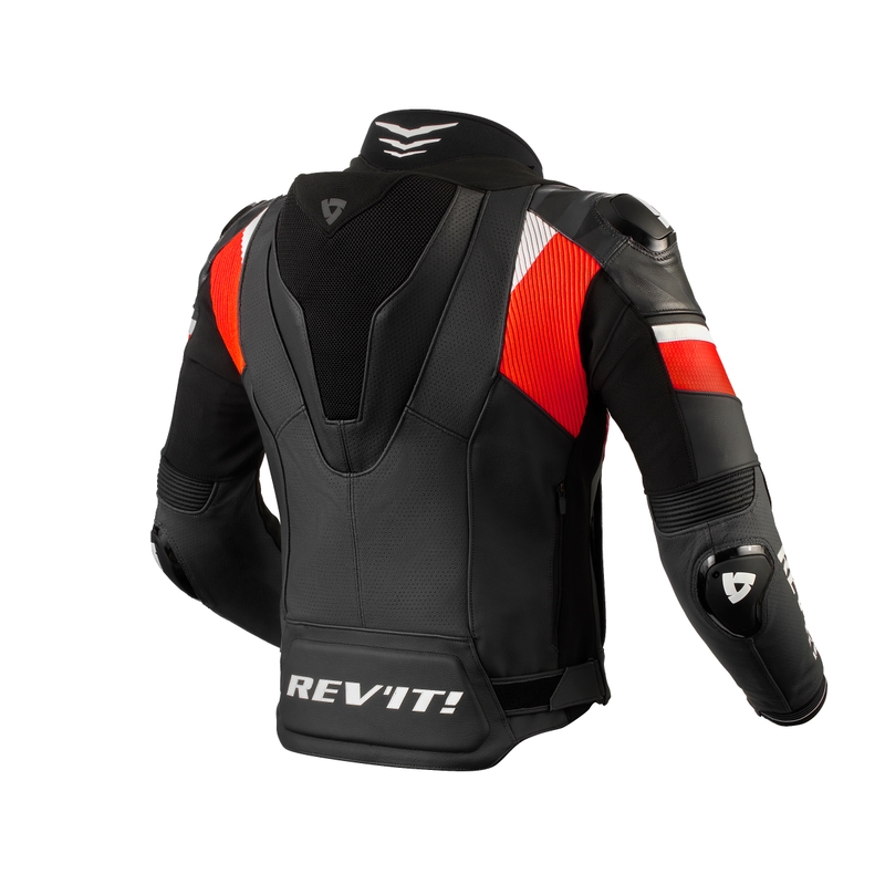 Geaca moto Revit Hyperspeed 2 Pro negru-rosu fluo de vânzare lichidare