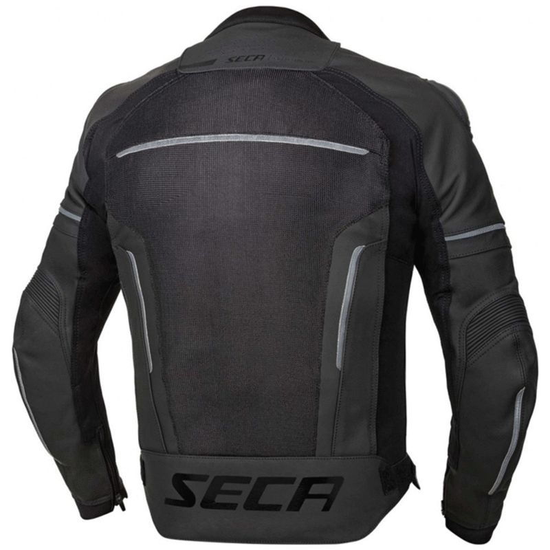 SECA Hooligan Air Geaca de motocicletă din piele neagră SECA Hooligan Air lichidare