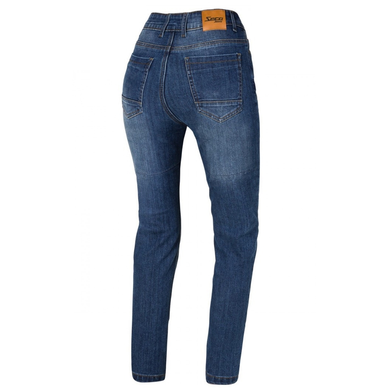Blugi moto pentru femei SECA Selene albastru lichidare