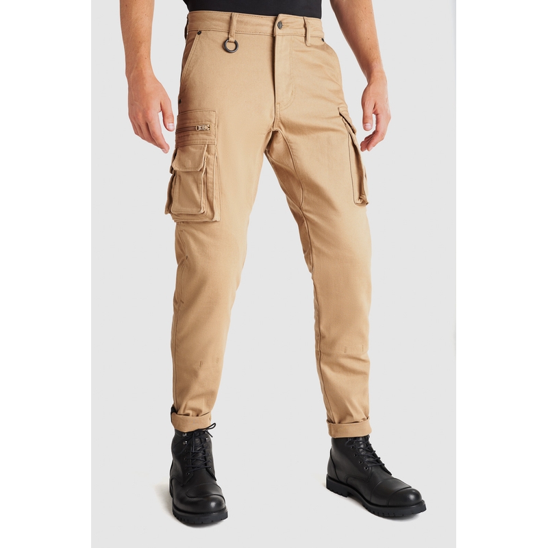 PANDO MOTO Desert Desert Pantaloni moto Cargo bej