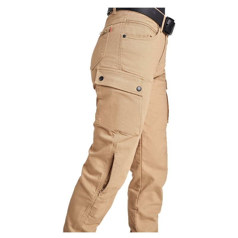 Blugi moto de damă PANDO MOTO Mila Mila Cargo bej lichidare