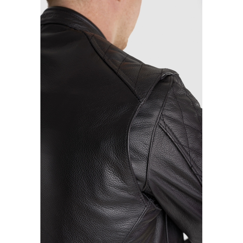 Jachetă de motocicletă din piele PANDO MOTO Twin negru lichidare