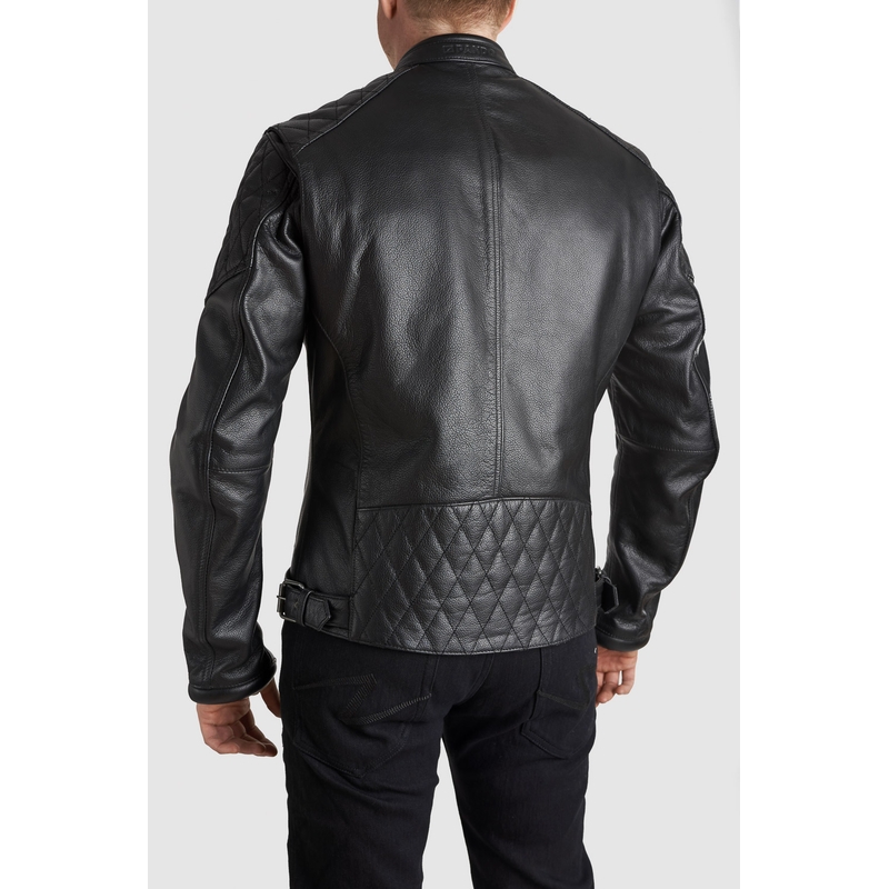 Jachetă de motocicletă din piele PANDO MOTO Twin negru lichidare