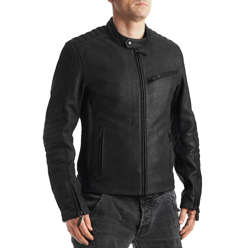 Jachetă de motocicletă din piele PANDO MOTO Tatami LT 01 negru lichidare