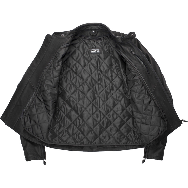 Jachetă de motocicletă din piele PANDO MOTO Tatami LT 01 negru lichidare
