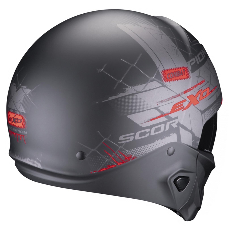 Cască Scorpion EXO-COMBAT II Xenon negru-roșu mat