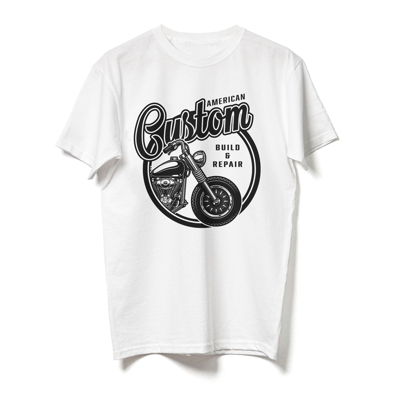 Tricou RSA American Custom alb lichidare