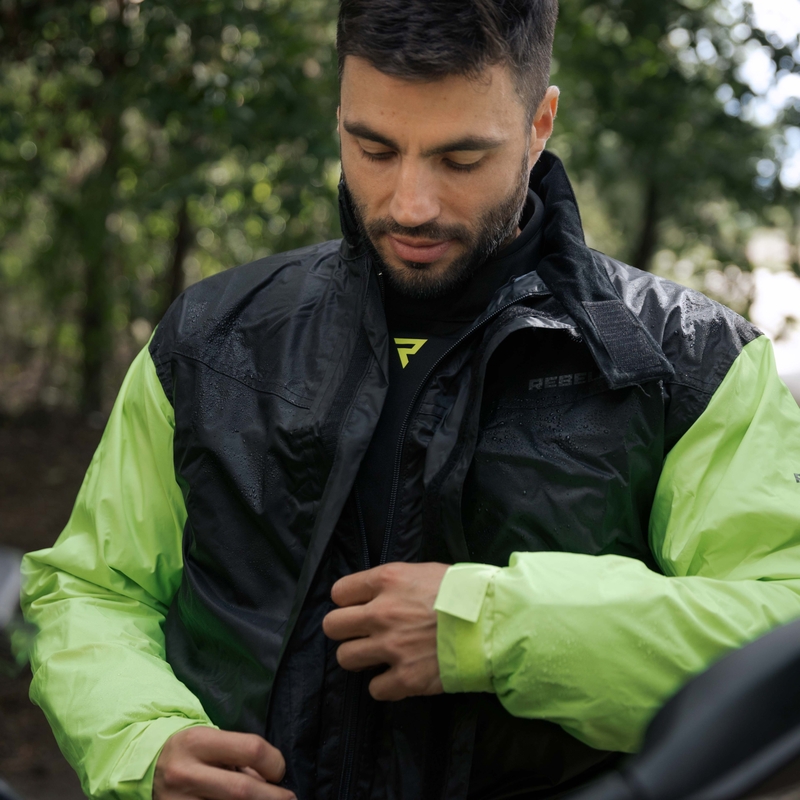 Rebelhorn Rain jachetă de ploaie galben fluo pentru motociclete