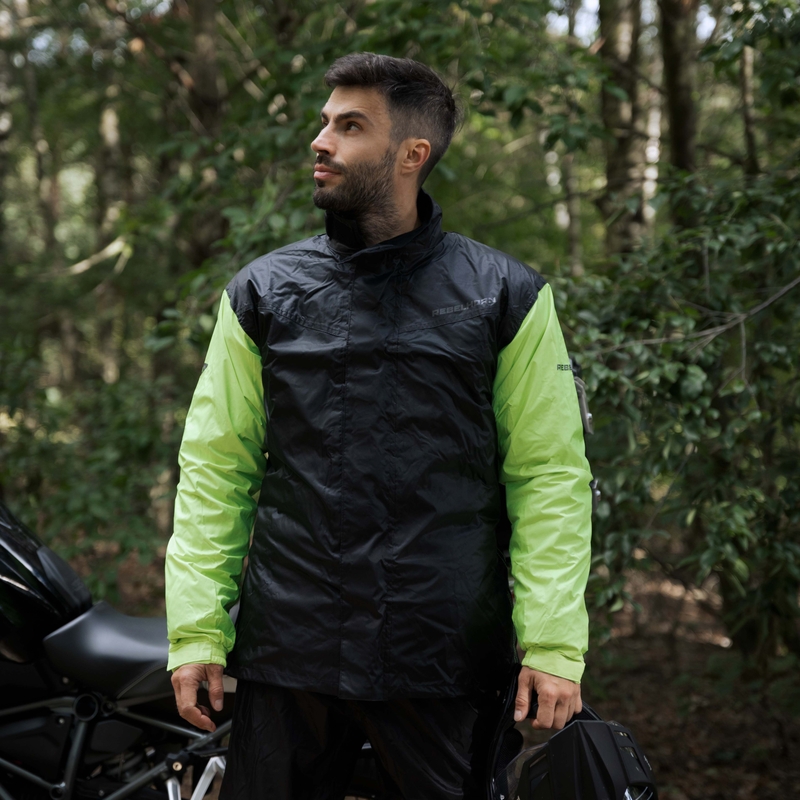 Rebelhorn Rain jachetă de ploaie galben fluo pentru motociclete