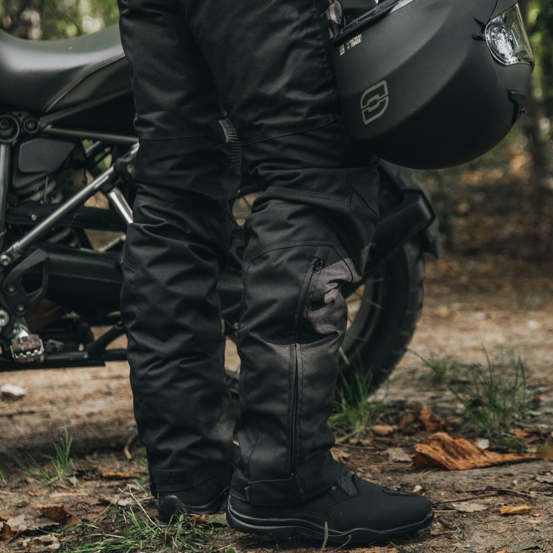 Pantaloni de motocicletă Ozone Vulcan negru