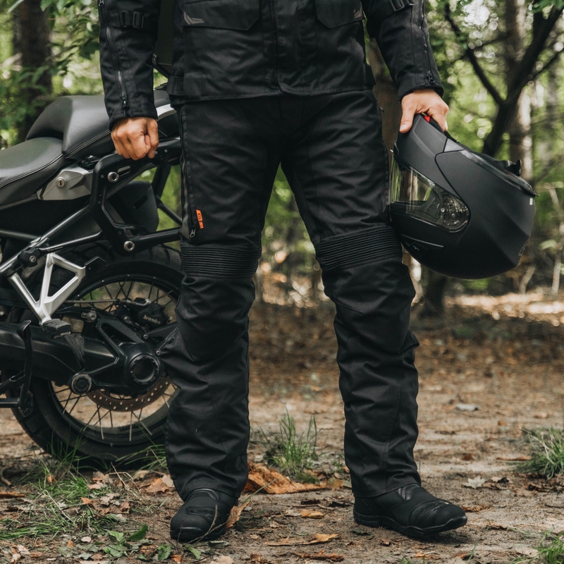 Pantaloni de motocicletă Ozone Vulcan negru