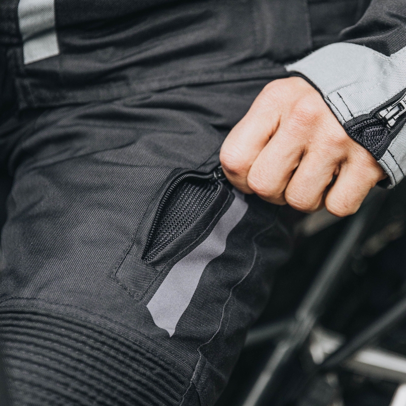 Pantaloni de motocicletă Ozone Vulcan negru