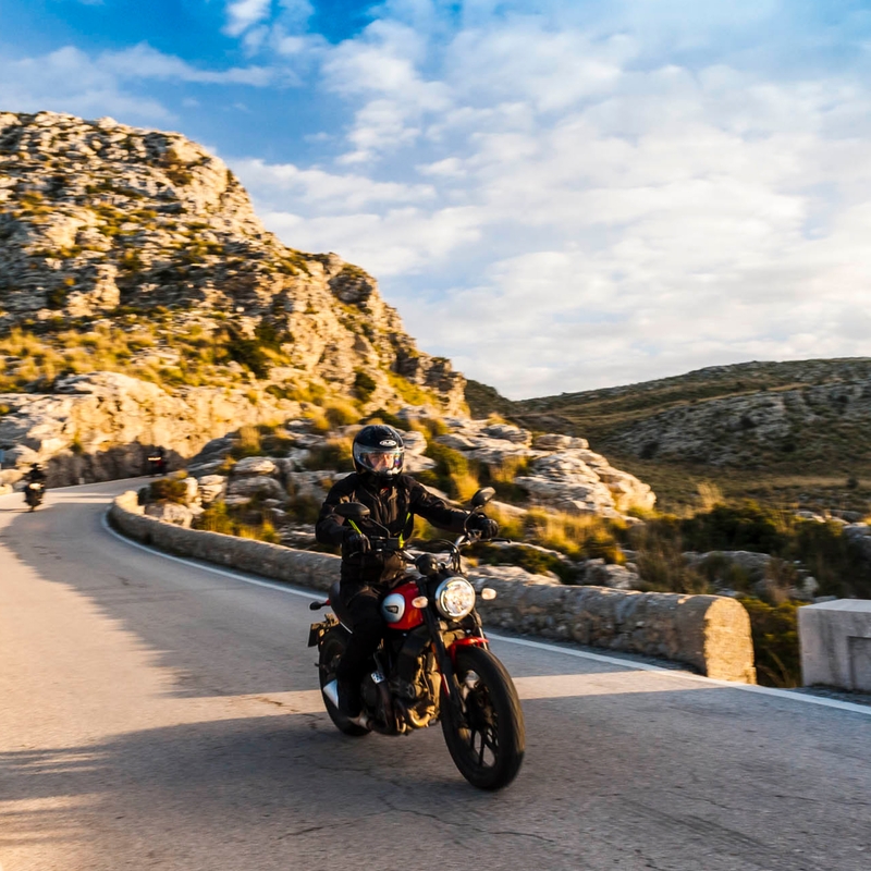 Jachetă de motociclist Rebelhorn Borg negru-cenușiu închis-galben-fluo
