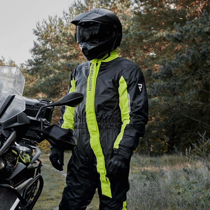 Rebelhorn Travel Rainsuit negru-galben-fluo