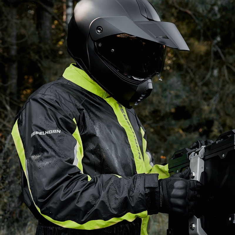 Rebelhorn Travel Rainsuit negru-galben-fluo