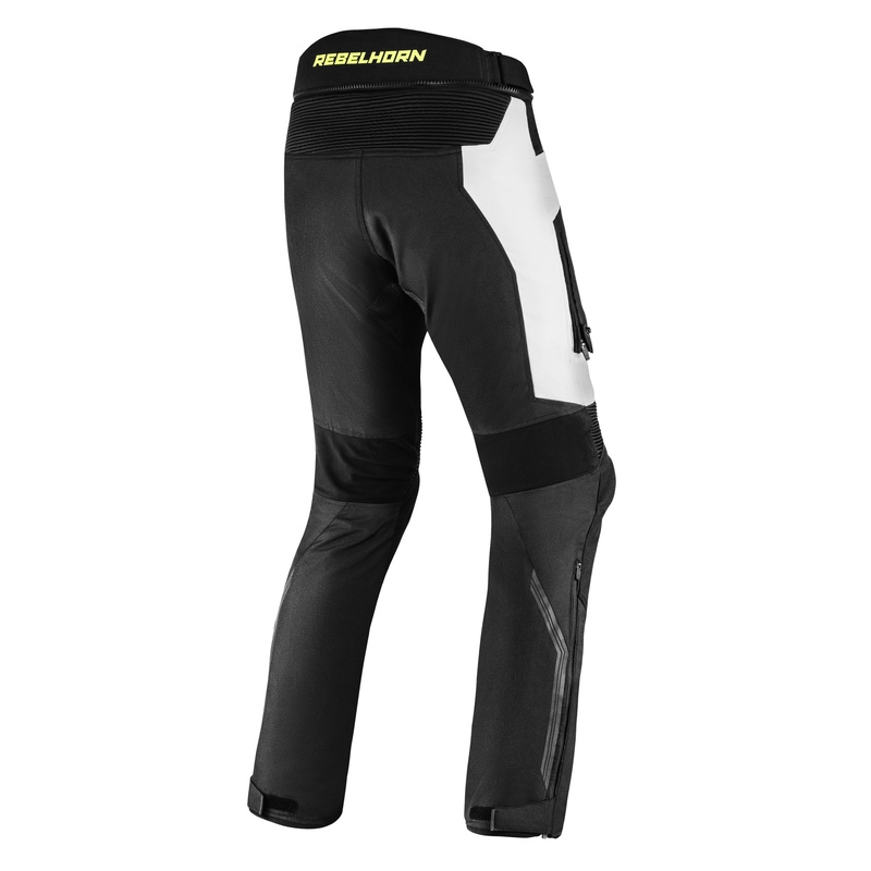Rebelhorn Borg pantaloni de motocicletă negru-gri-gri-galben-fluo lichidare
