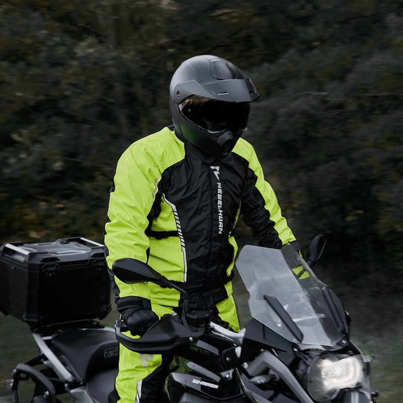 Jachetă de ploaie Moto Rebelhorn Patrol galben fluo-negru