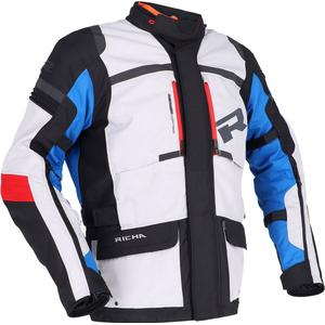 Jachetă pentru motociclete RICHA Brutus GTX gri-albastru-roșu lichidare výprodej