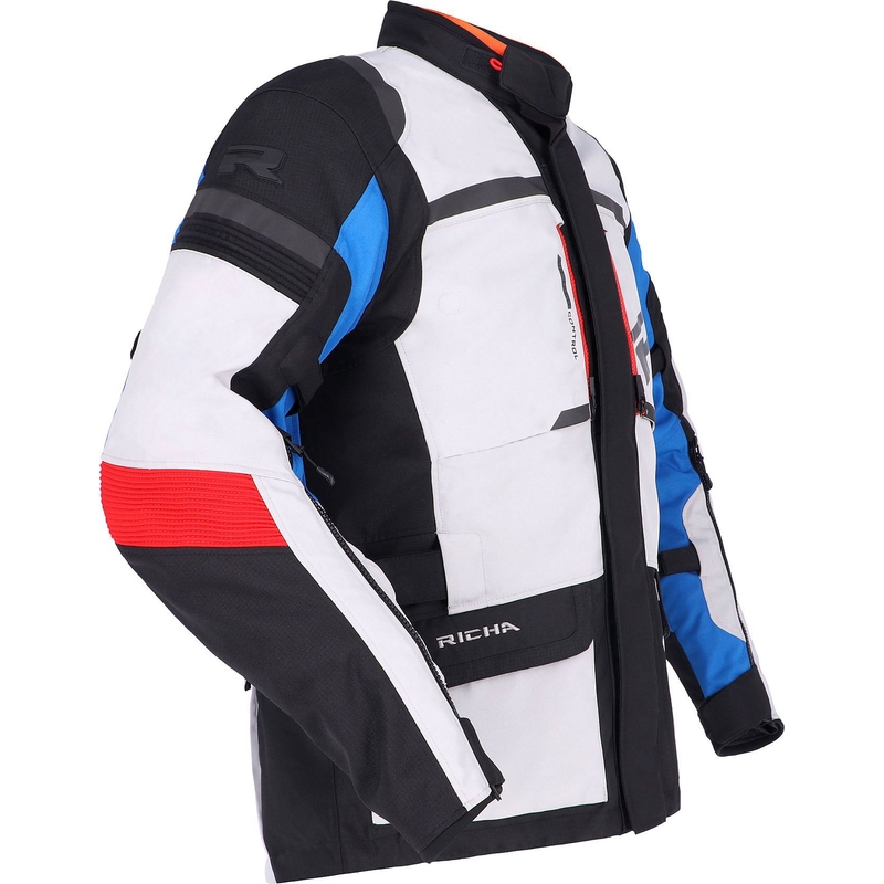 Jachetă pentru motociclete RICHA Brutus GTX gri-albastru-roșu lichidare
