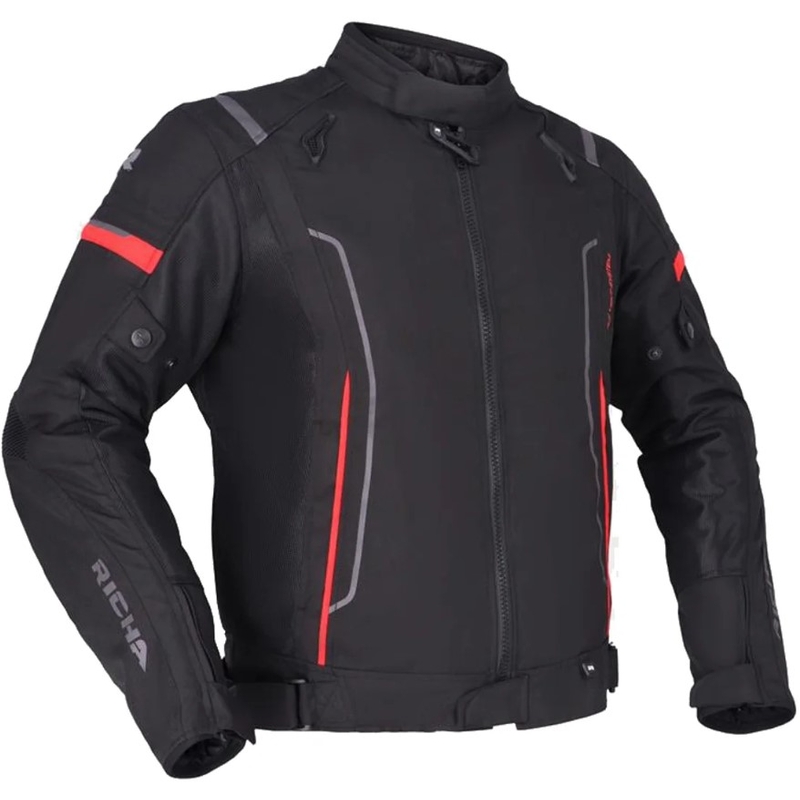 Jachetă pentru motociclete RICHA Airstream 3 negru-roșu lichidare