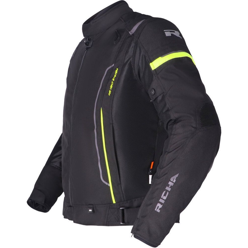 Jachetă pentru motociclete RICHA Airstream 3 negru-galben-fluo lichidare