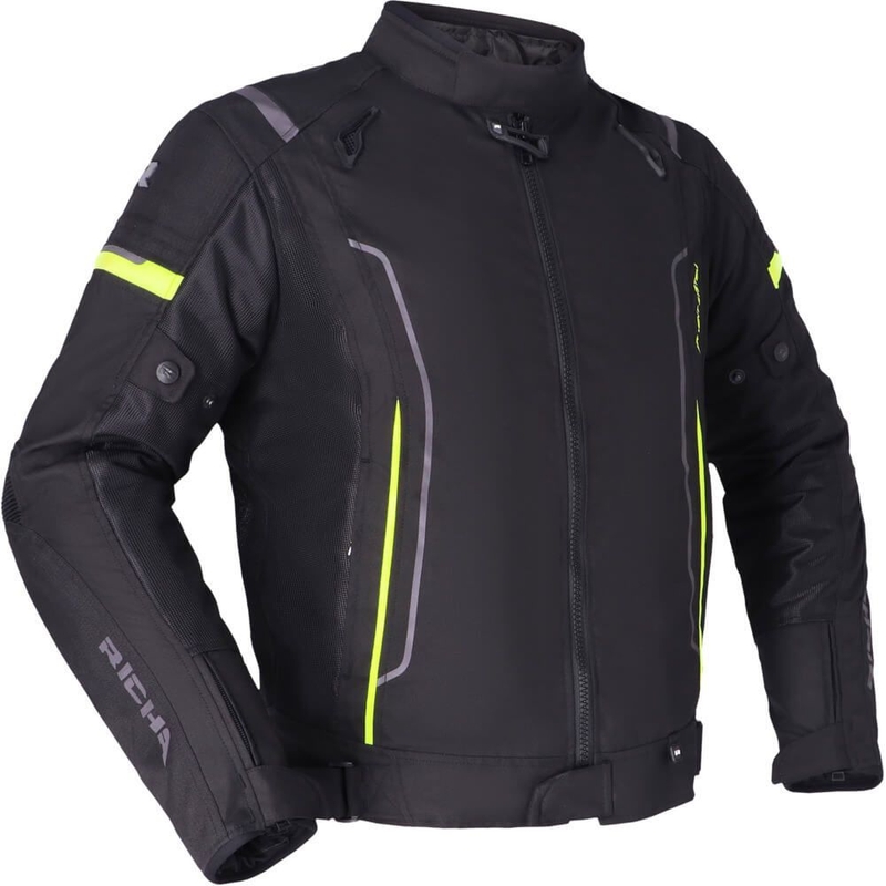 Jachetă pentru motociclete RICHA Airstream 3 negru-galben-fluo lichidare