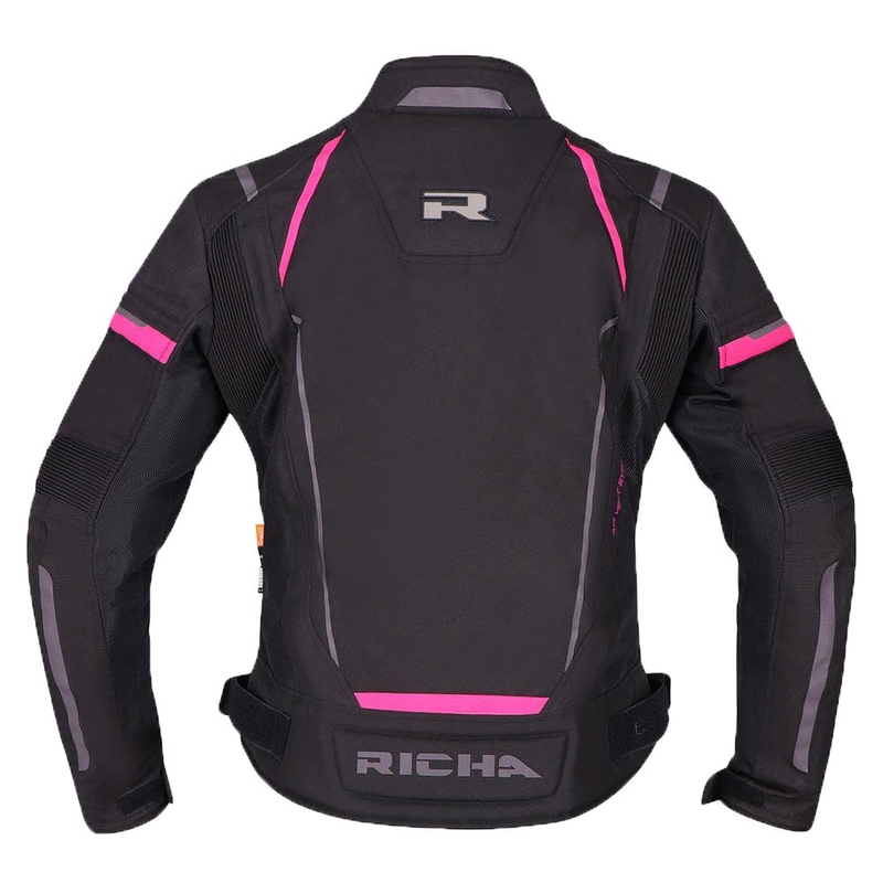 Jachetă de motocicletă RICHA Airstream 3 negru și roz pentru femei RICHA Airstream 3 negru și roz lichidare