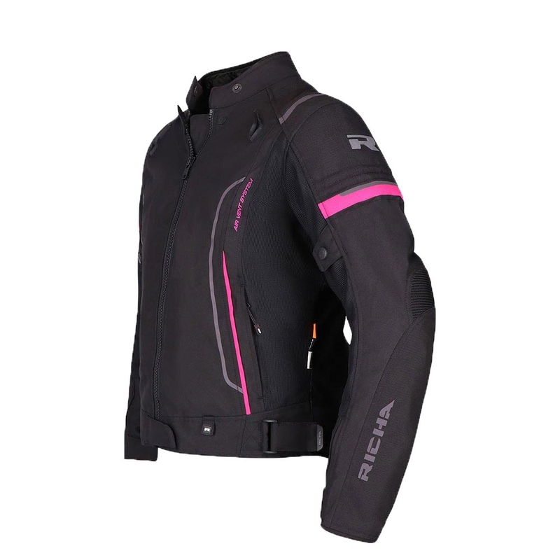 Jachetă de motocicletă RICHA Airstream 3 negru și roz pentru femei RICHA Airstream 3 negru și roz lichidare