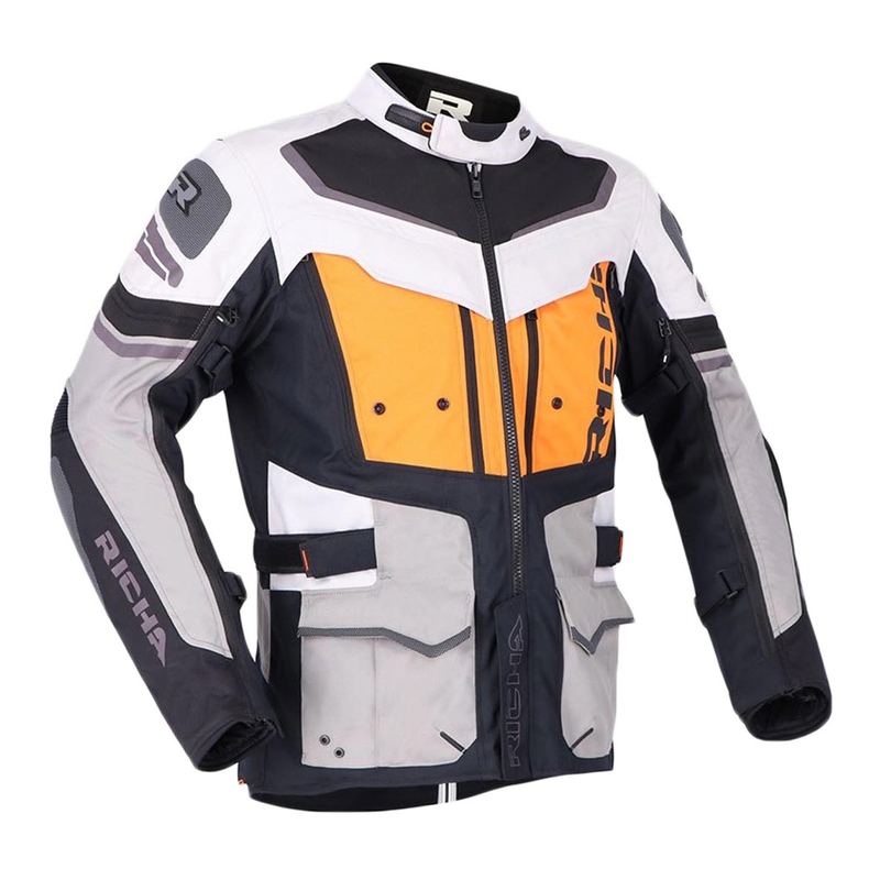 Jachetă pentru motociclete RICHA Infinity 2 Adventure gri-portocaliu lichidare
