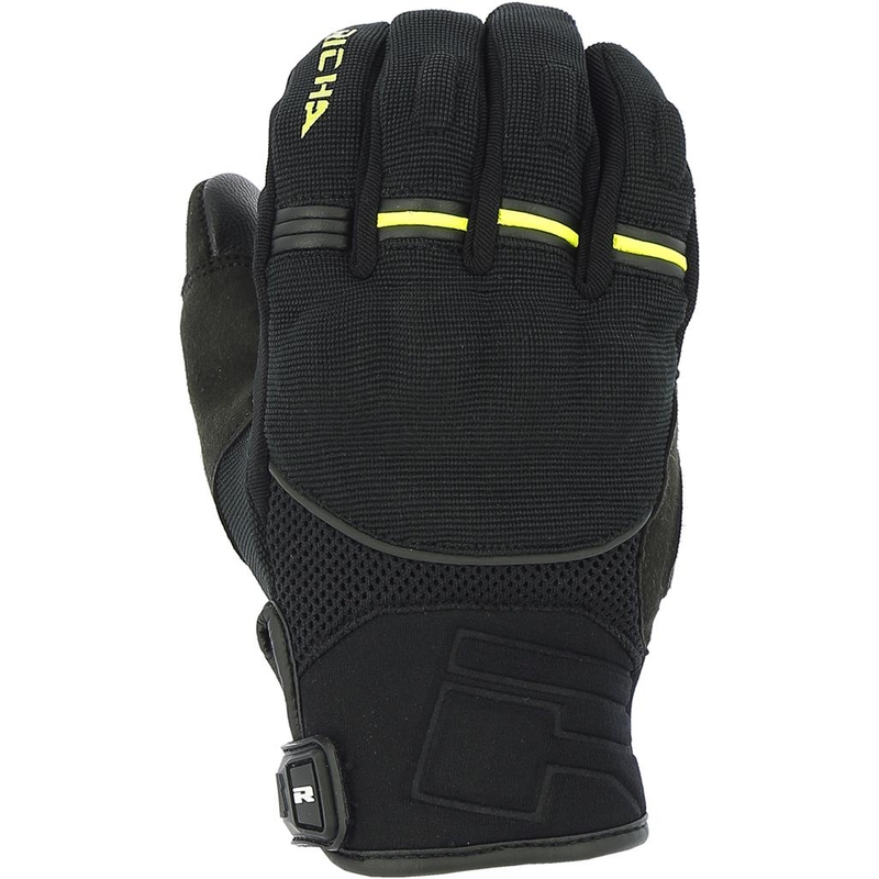 Mănuși pentru motociclete RICHA Scope negru-galben-fluo lichidare