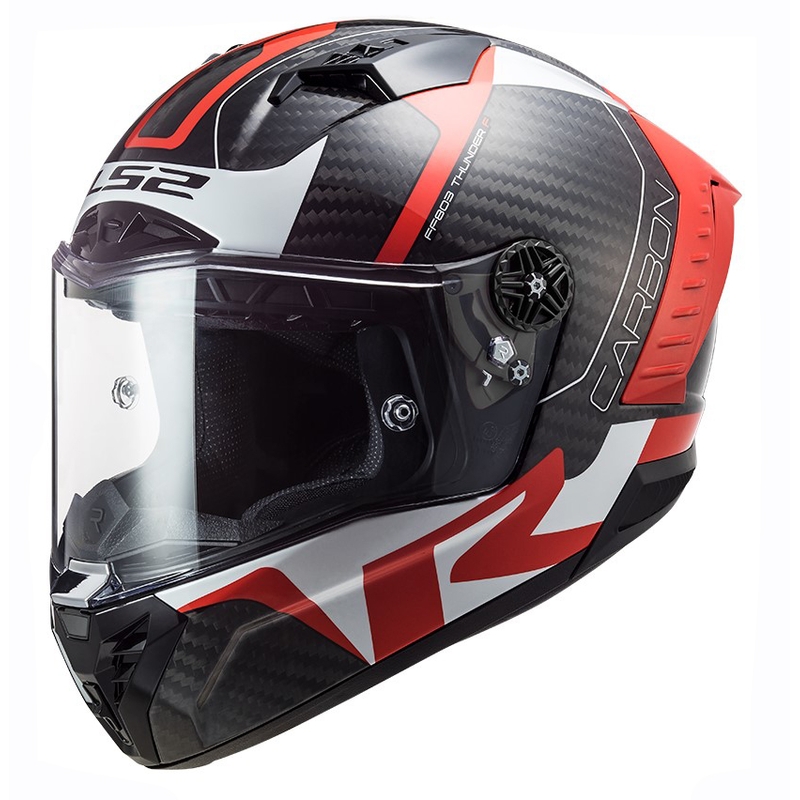 LS2 FF805 Thunder C Racing1 cască de motocicletă integrală LS2 FF805 Thunder C Racing1 negru-alb-roșu