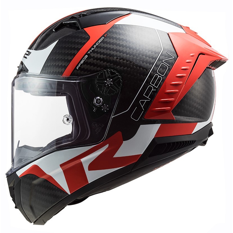 LS2 FF805 Thunder C Racing1 cască de motocicletă integrală LS2 FF805 Thunder C Racing1 negru-alb-roșu