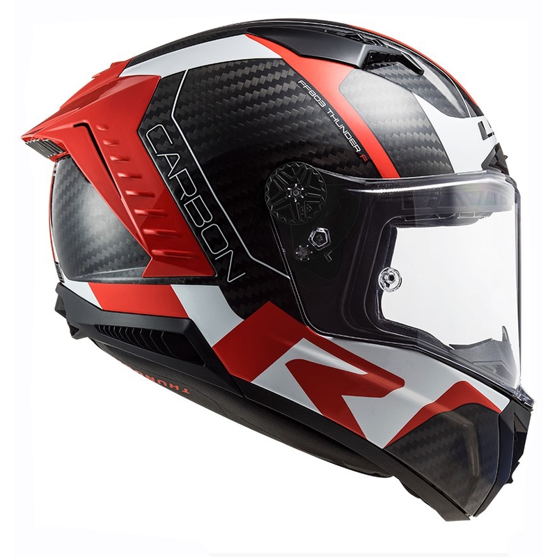 LS2 FF805 Thunder C Racing1 cască de motocicletă integrală LS2 FF805 Thunder C Racing1 negru-alb-roșu